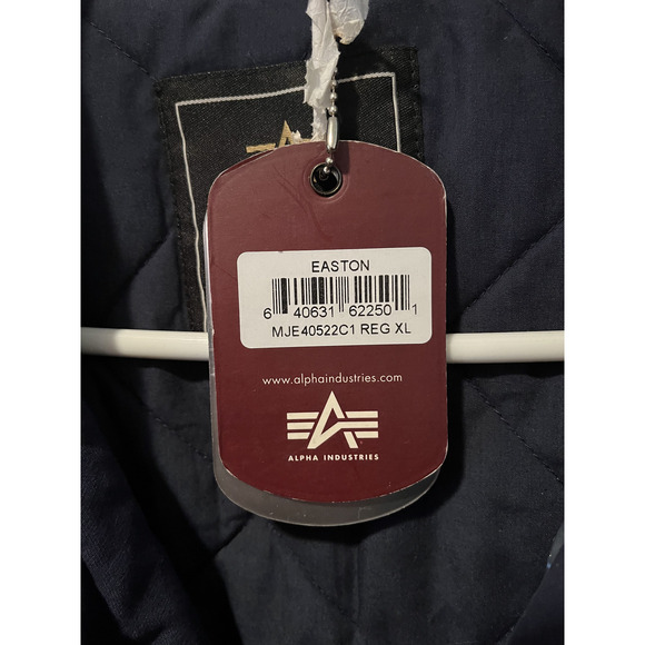 Alpha Industries Double Breasted Navy Blue Easton Pea Coat Size XL NWT RARE - Picture 11 of 13